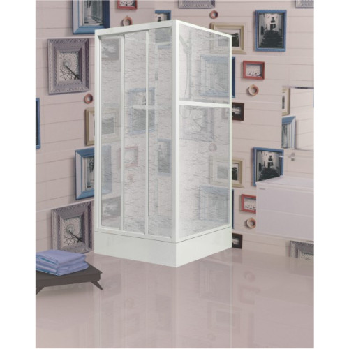 Уголок душевой  2-стенки,  квадрат  (стироловое стекло) 800*800*1770