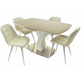 Стол «Нотр Дам» ПМ стекло, капучино