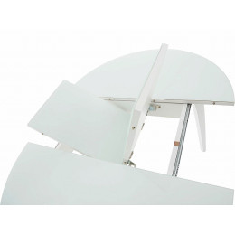 Стол «Ривьера» круг стекло белый, каркас белый