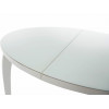 Стол «Ривьера» круг стекло белый, каркас белый