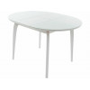 Стол «Ривьера» круг стекло белый, каркас белый