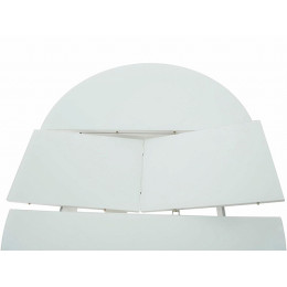 Стол «Ривьера» круг стекло белый, каркас белый