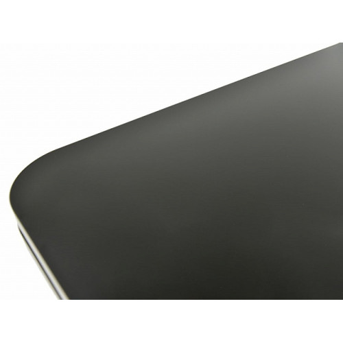 Стол «Тайбэй» стекло черное, каркас белый