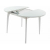 Стол «Ривьера» круг стекло белый, каркас белый