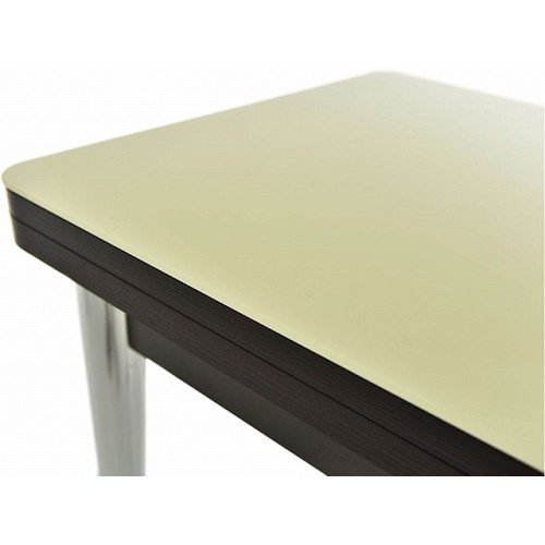 Стол «Бари» стекло молочный, венге