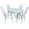 Стол «Ривьера» стекло СВ, белый