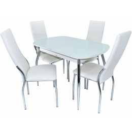 Стол «Ривьера» стекло СВ, белый