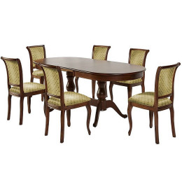 Стол «Фабрицио-2» овал 120*90, орех темный