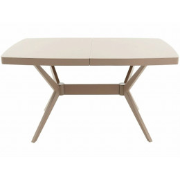 Стол «Оскар» 2м GLASS 140*90, стекло капучино, мокко