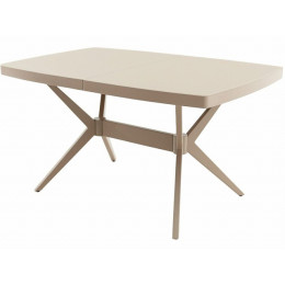 Стол «Оскар» 2м GLASS 140*90, стекло капучино, мокко