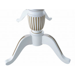 Стол «Леонардо 2» овал 120*90, эмаль белая с золочением