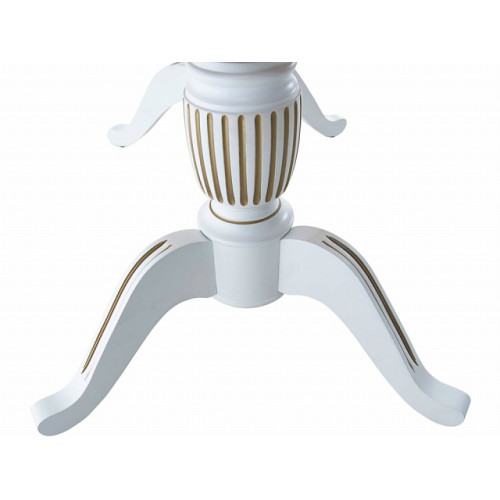 Стол «Леонардо 2» овал 120*90, эмаль белая с золочением