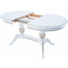 Стол «Леонардо 2» овал 120*90, эмаль белая с золочением