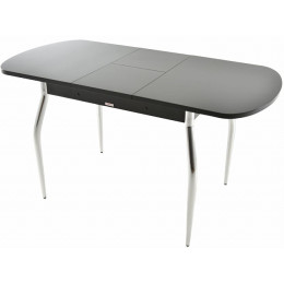 Стол «Ривьера» стекло СВ, черный