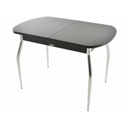 Стол «Ривьера» стекло СВ, черный