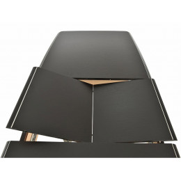 Стол «Сибарит» 140*80, эмаль черная с серебром