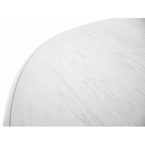 Стол «Леонардо 2» овал 120*90, эмаль белая с золочением