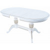Стол «Леонардо 2» овал 120*90, эмаль белая с золочением