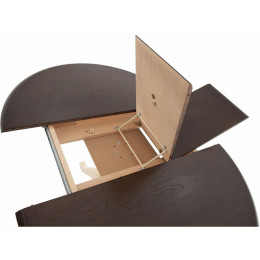 Стол «Леонардо-1» (D1000), комби 6 (слоновая кость+орех темный)