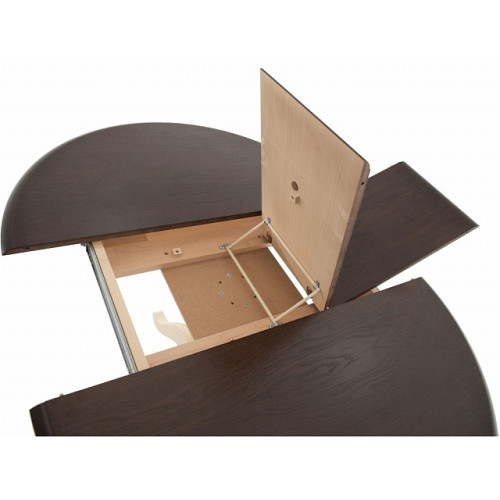 Стол «Леонардо-1» (D1000), комби 6 (слоновая кость+орех темный)