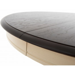 Стол «Леонардо-1» (D1000), комби 6 (слоновая кость+орех темный)