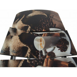 Стол «Ривьера» фотопечать Кофе 22, хром