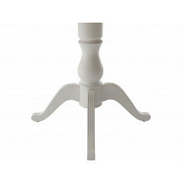 Стол «Фабрицио 1» GLASS (D 1000), белый с черным