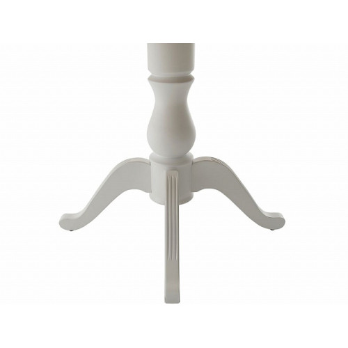 Стол «Фабрицио 1» GLASS (D 1000), белый с черным