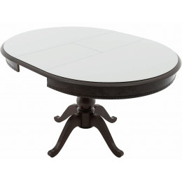 Стол «Фабрицио 1» GLASS (D 1000), орех темный