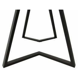 Стол «Римини» стекло белое, каркас черный