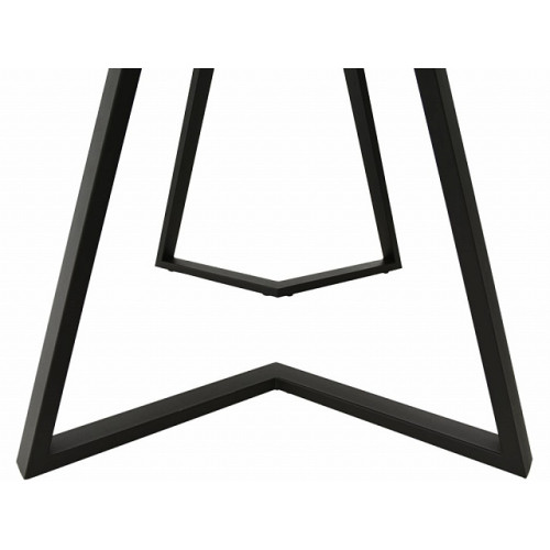 Стол «Римини» стекло белое, каркас черный