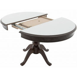 Стол «Фабрицио 1» GLASS (D 1000), орех темный