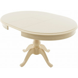 Стол «Фабрицио 1» GLASS (D 1000), слоновая кость