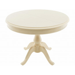 Стол «Фабрицио 1» GLASS (D 1000), слоновая кость