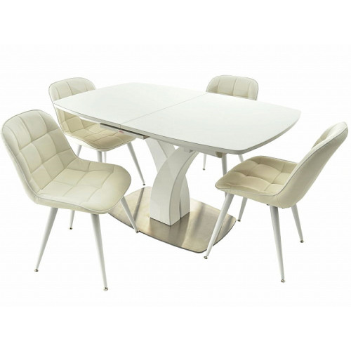 Стол «Нотр Дам» ПМ стекло OPTI, белый