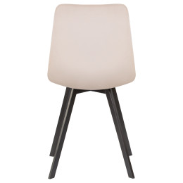 Стул обеденный DOBRIN ALEX SQUARE (черные матовые ножки, кремовый велюр (V108-113))