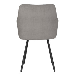 Стул обеденный DOBRIN ROBY (ЭМАЛЬ ЧЕРНЫЙ МУАР велюр Catania Cocoa)