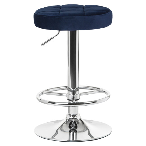 5008-LM BRUNO, цвет сиденья синий велюр (MJ9-117), цвет основания хром