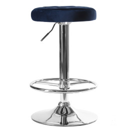 5008-LM BRUNO, цвет сиденья синий велюр (MJ9-117), цвет основания хром