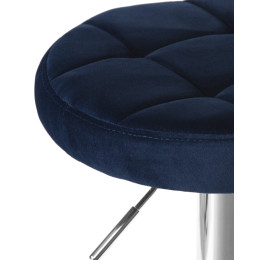 5008-LM BRUNO, цвет сиденья синий велюр (MJ9-117), цвет основания хром