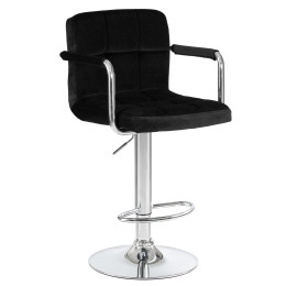 5011-LM KRUGER ARM, цвет сиденья черный велюр (MJ9-101), цвет основания хромированная сталь