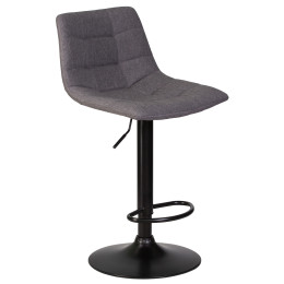 Стул барный DOBRIN TAILOR BLACK (серая ткань (188-55))