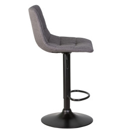 Стул барный DOBRIN TAILOR BLACK (серая ткань (188-55))