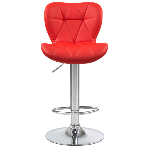 5022-LM BARNY, цвет сиденья красный, цвет основания хром