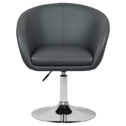 8600-LM, цвет сиденья серый, цвет основания хром