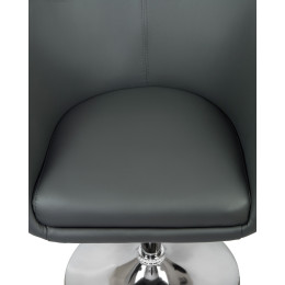 8600-LM, цвет сиденья серый, цвет основания хром