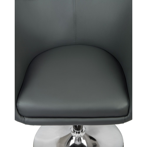 8600-LM, цвет сиденья серый, цвет основания хром