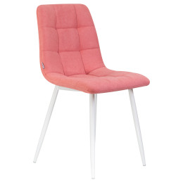 Стул обеденный DOBRIN ALEX (белые ножки, розовая ткань (UF860-05B))