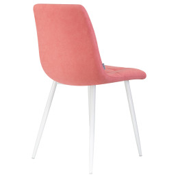 Стул обеденный DOBRIN ALEX (белые ножки, розовая ткань (UF860-05B))