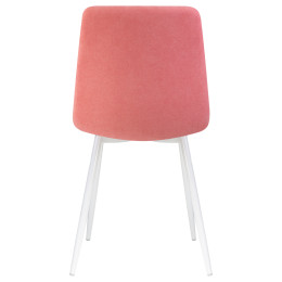 Стул обеденный DOBRIN ALEX (белые ножки, розовая ткань (UF860-05B))